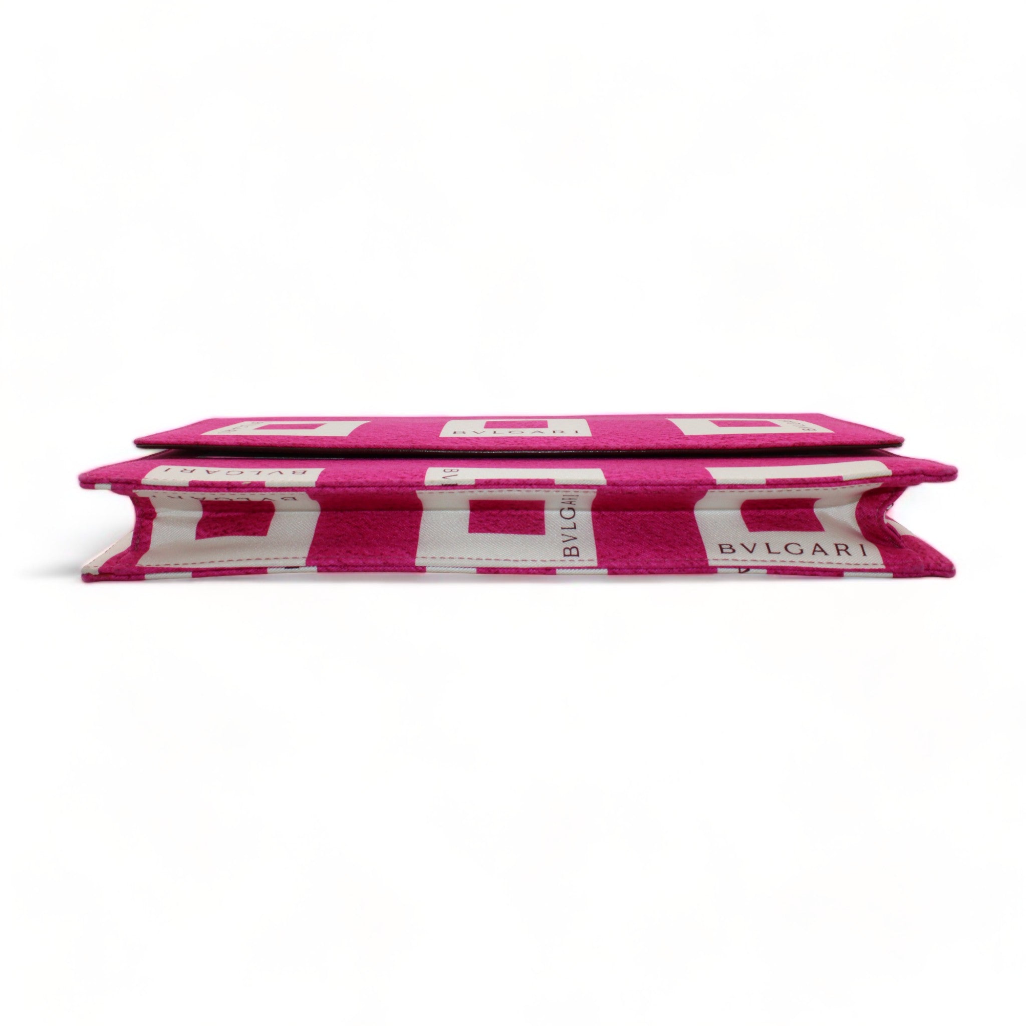 Pink Bvlgari Printed Silk Clutch Bag