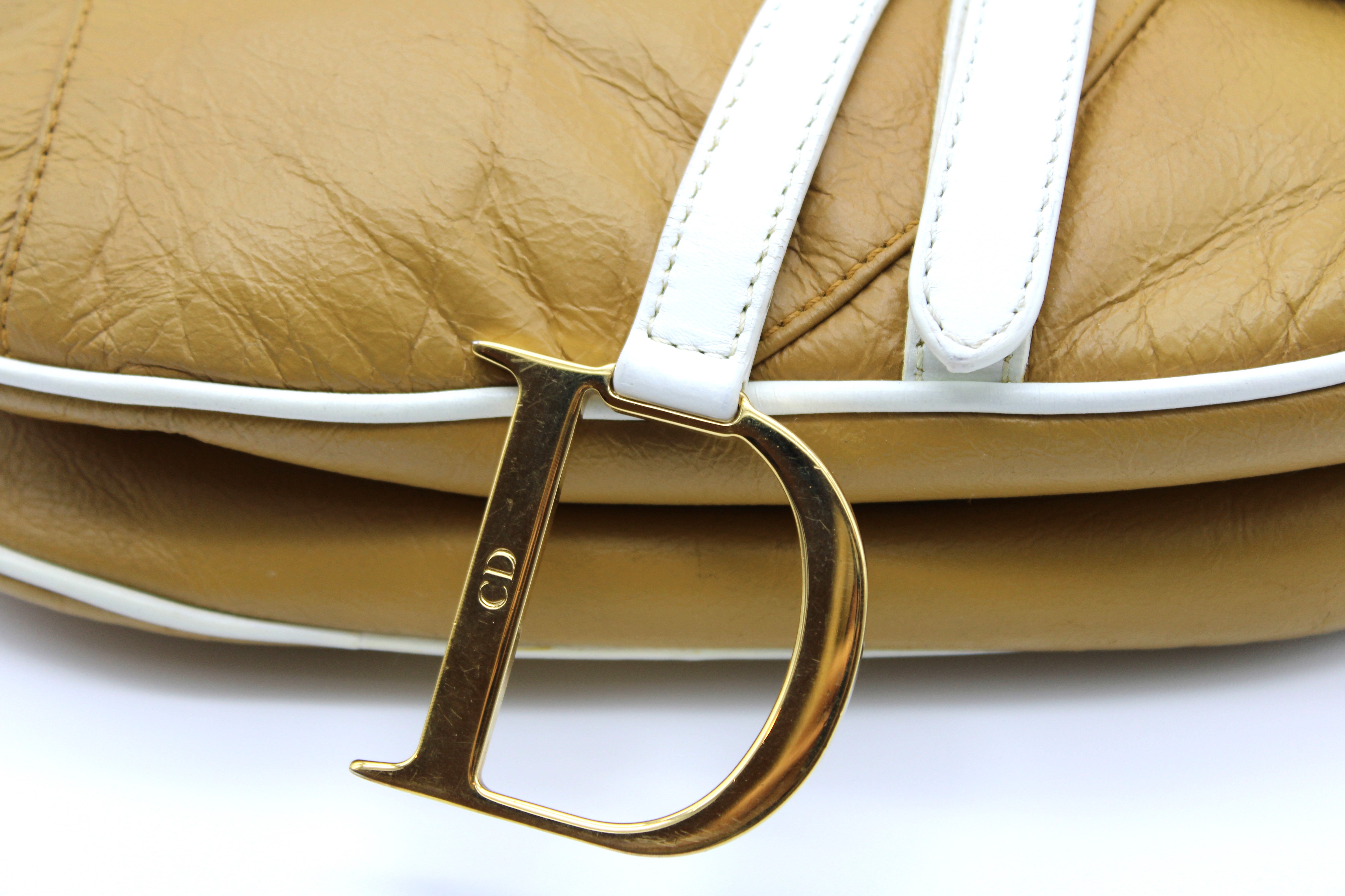 Christian dior leather saddle bag best sale