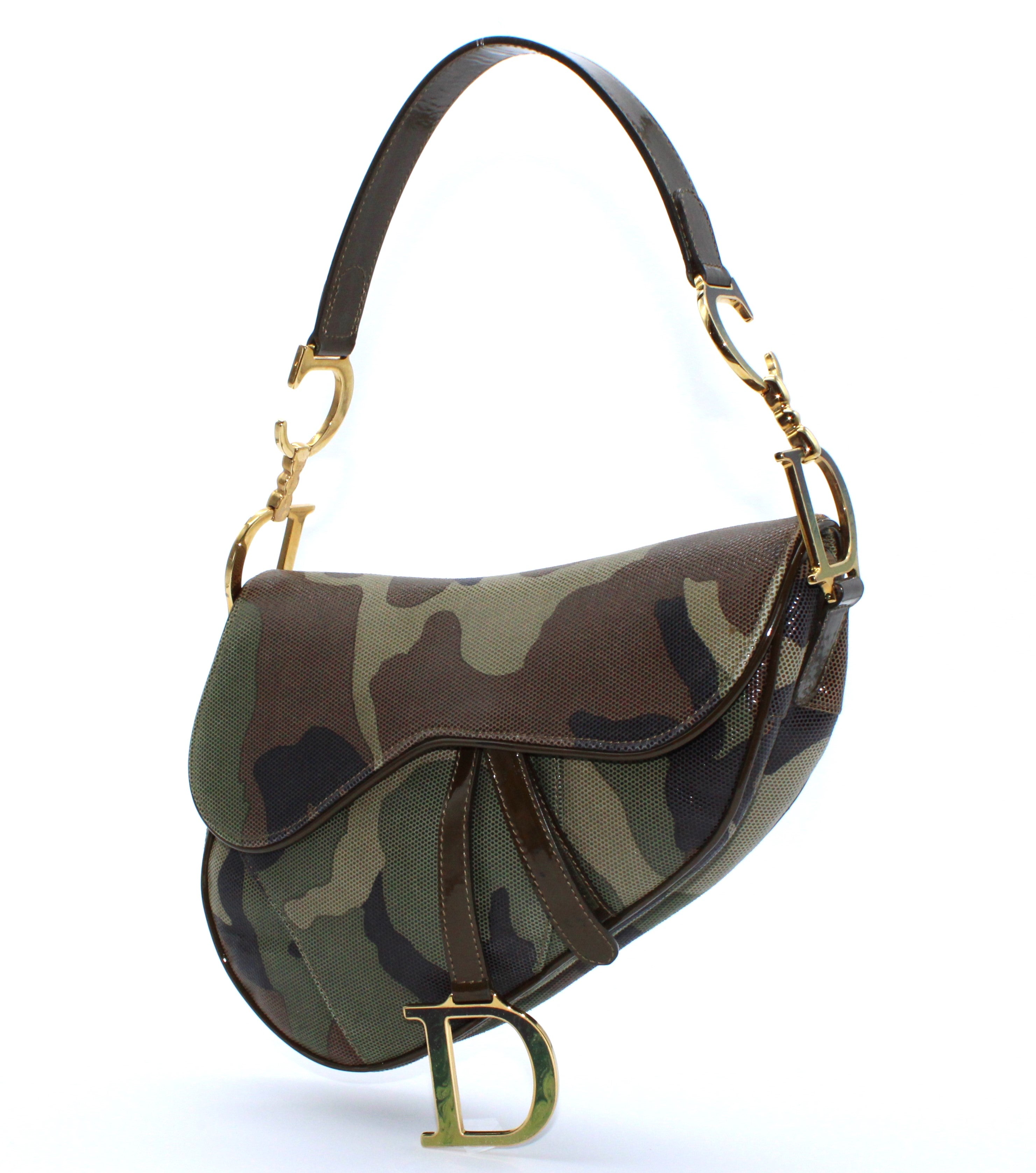 Dior camouflage saddle bag sale