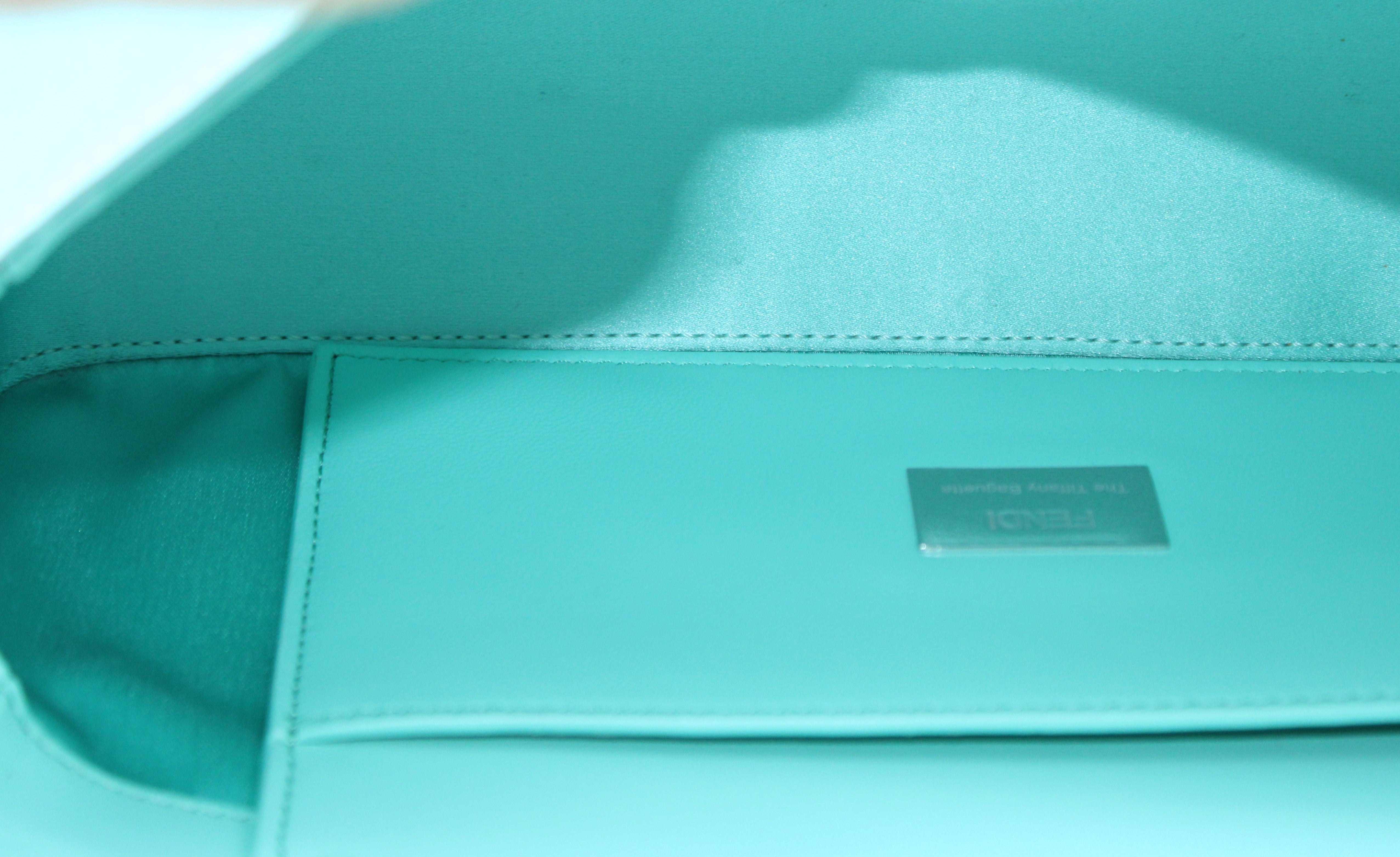 Tiffany X Fendi Blue Limited Edition Satin Medium Baguette