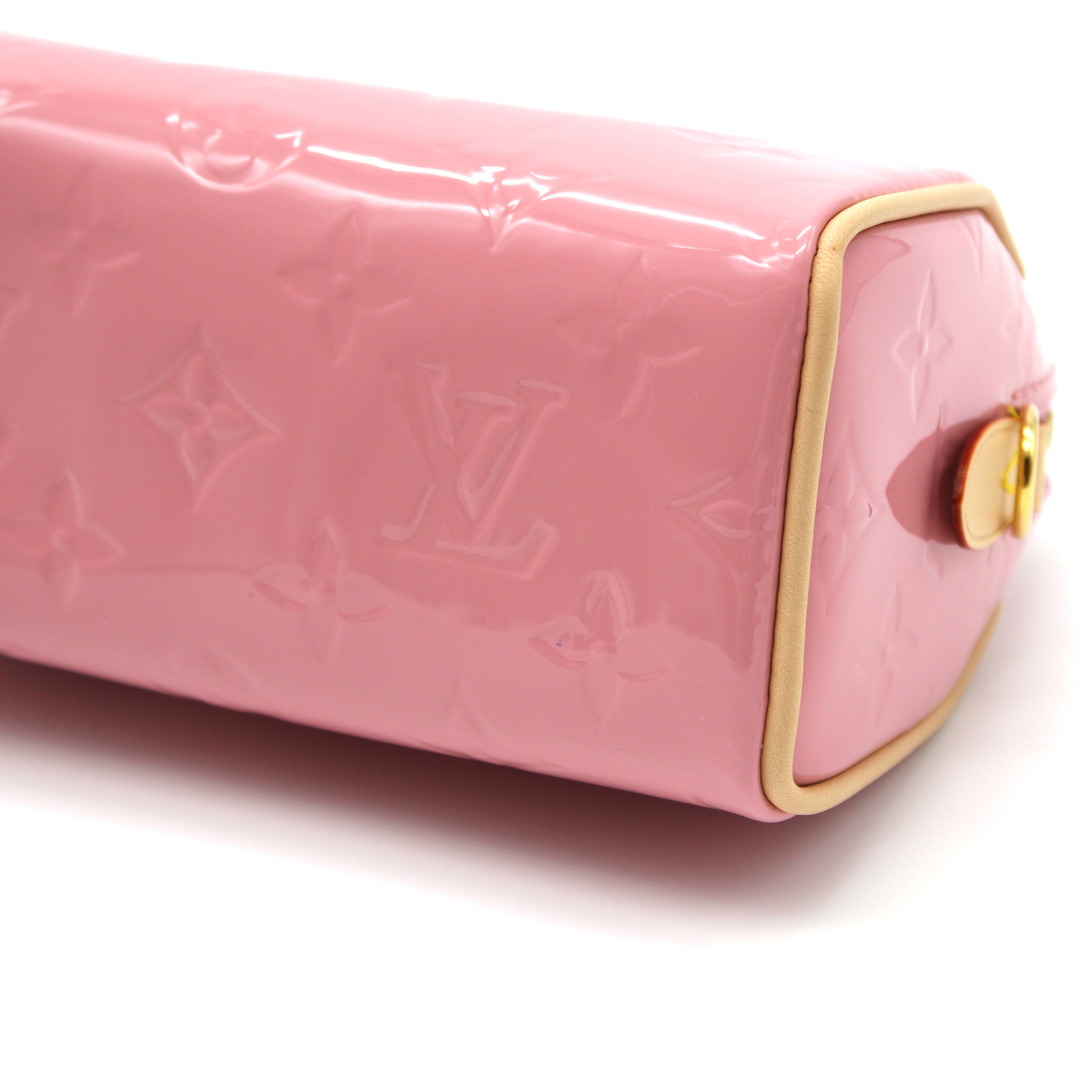 Louis Vuitton Mochi Pink Vernis Monogram Nano Speedy