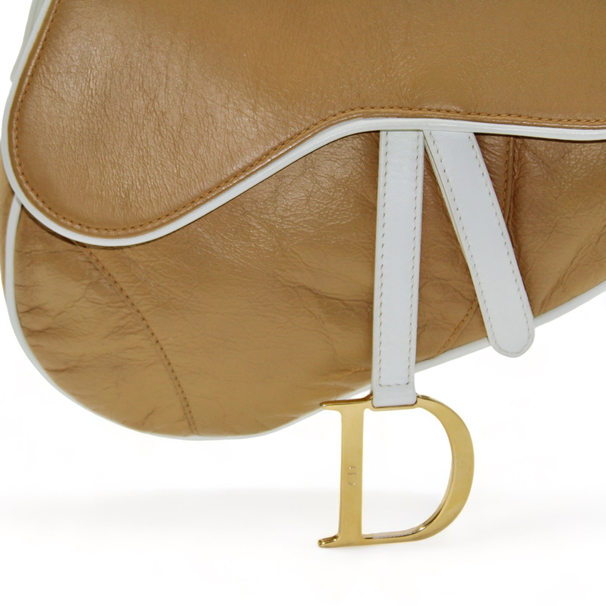 Dior tan saddle bag on sale