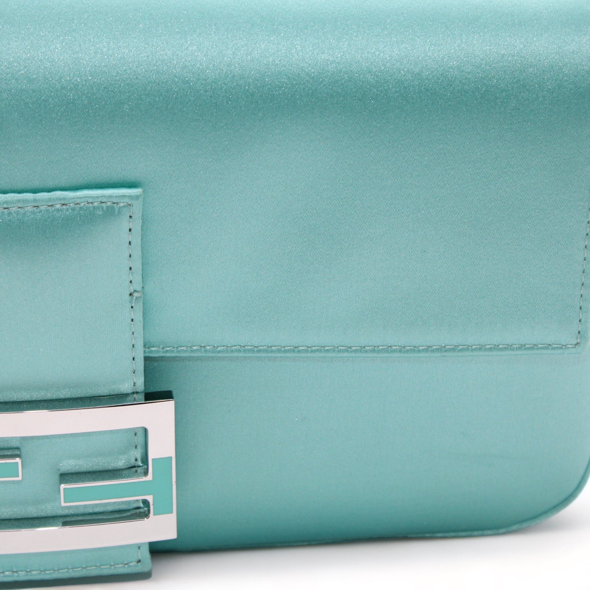 Tiffany X Fendi Blue Limited Edition Satin Medium Baguette