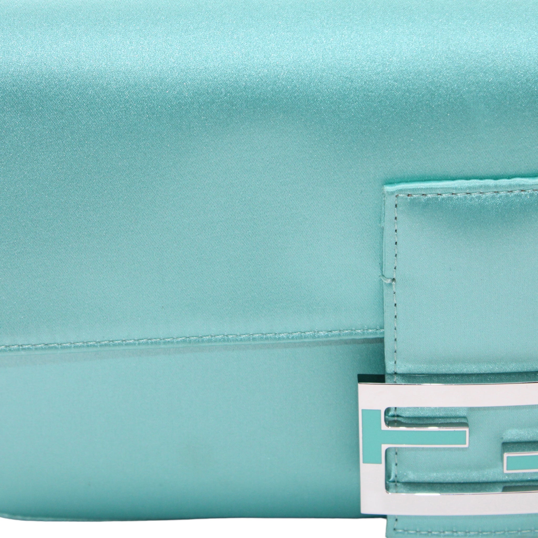 Tiffany X Fendi Blue Limited Edition Satin Medium Baguette