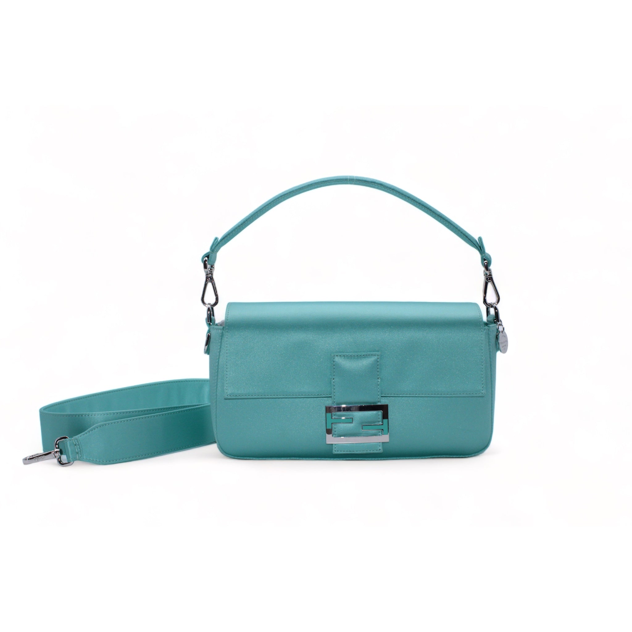 Tiffany X Fendi Blue Limited Edition Satin Medium Baguette